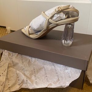 Charles & Keith See-Through Sculptural Heel Sandals